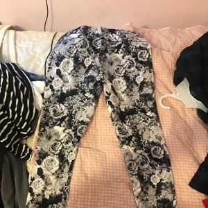 Black white and gray leggings